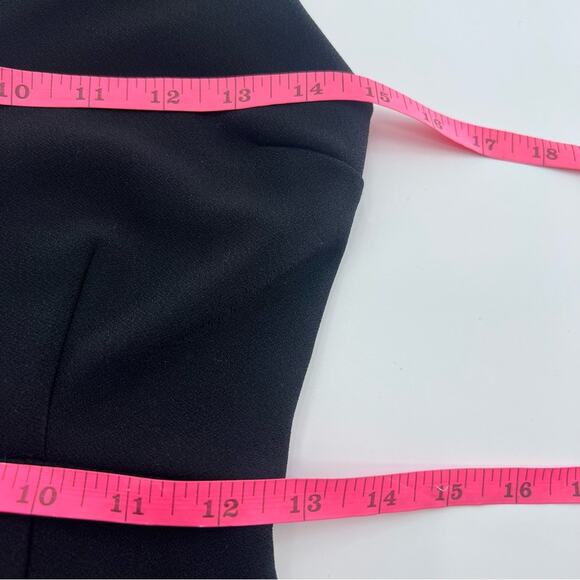 Abercrombie & Fitch Plunge V-Neck Midi Dress black Sz S - Picture 7 of 10